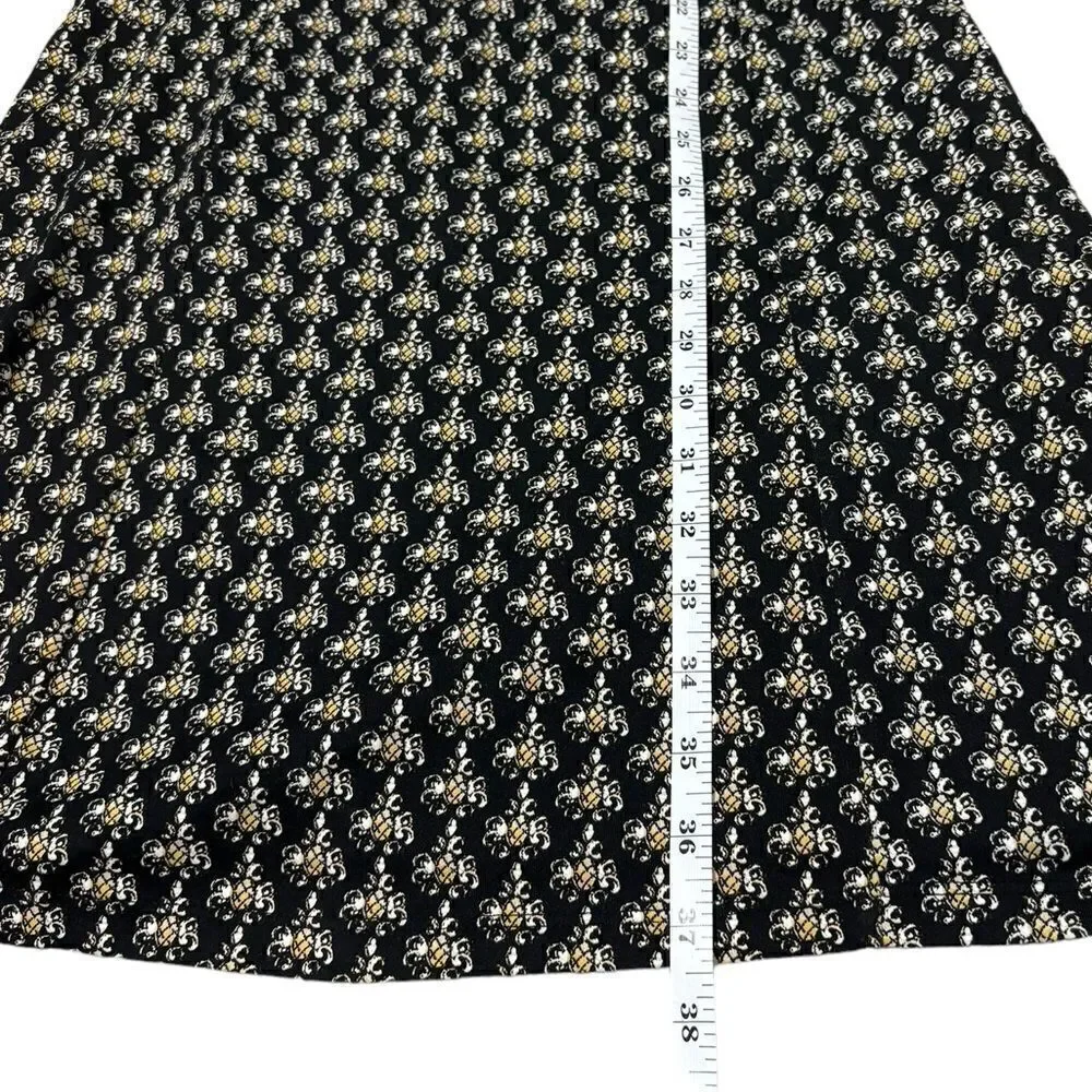 J. McLaughlin Black Yellow Multi-Color Pineapple Damask Dress Size Small S - Picture 4 of 6